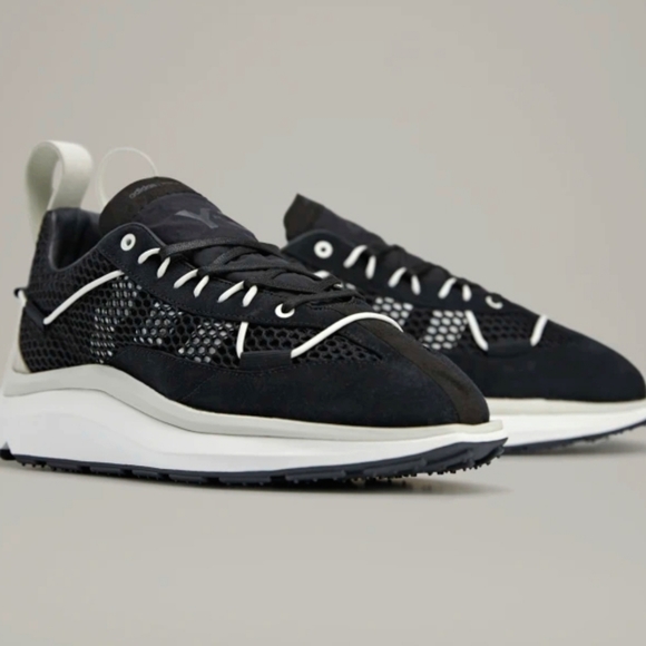 Adidas Y-3 Shiku Run US 9 Black Core White Orbit Grey Yohji Yamamoto Qasa 350 JP - Picture 1 of 9
